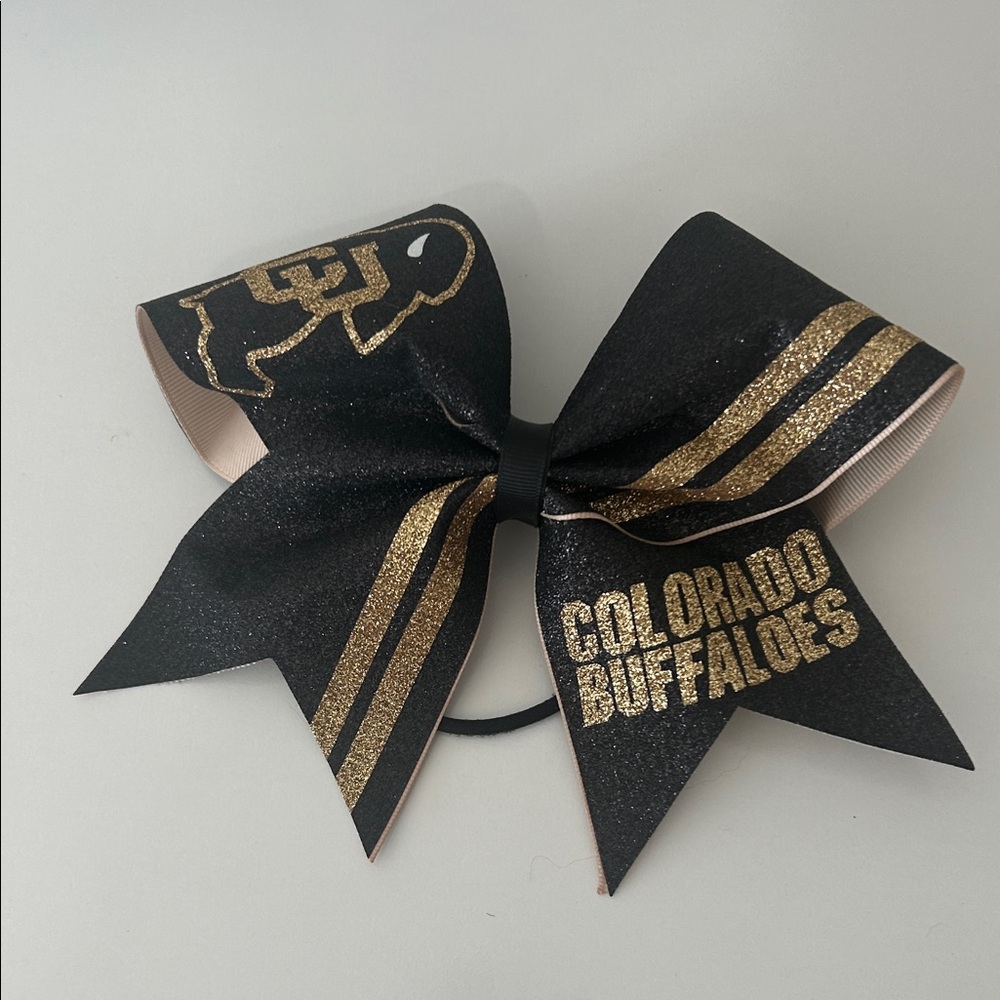 Black and Gold Colorado Buffaloes Hair Bow